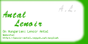 antal lenoir business card